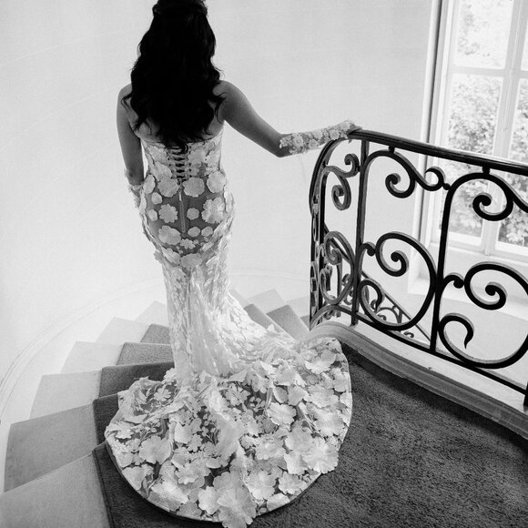 Bronx and Banco “Jasmine Blanc” Bridal Gown — Size US 2 - Picture 6 of 7